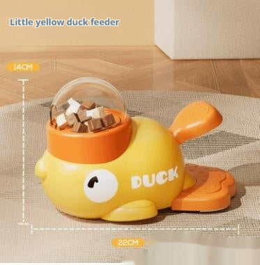 Dog Puzzle Feeder Interactive Pet Food Treat Dispenser Cartoon Duck Design Anti-slip Pets Automatic Feeder Toys For Dog Training Pet Products